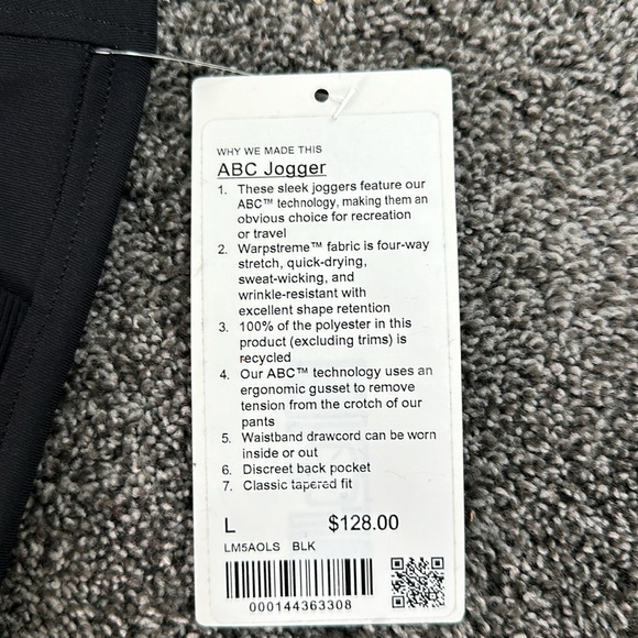New lululemon abc jogger classic taper fit in black - Picture 3 of 5